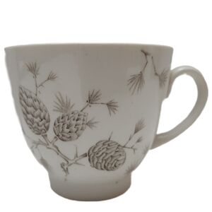 🍒 Vintage North Woods Engraved by Hand Wood & Sons Ceramic Tea Cup